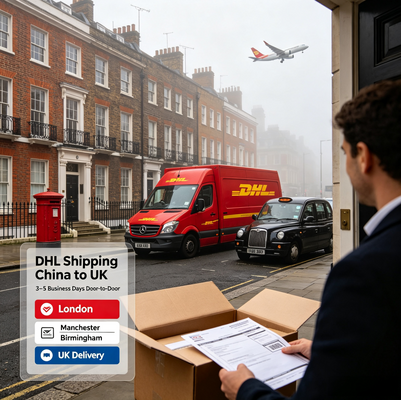 Fast DHL Shipping China To UK Door To Door Delivery Full End To End Real Time Parcel Tracking
