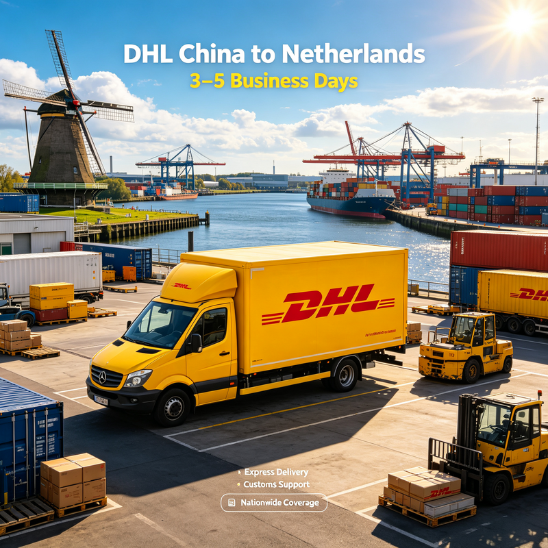 3-5 Business Days Delivery DHL Shipping China To Netherlands Air Transport